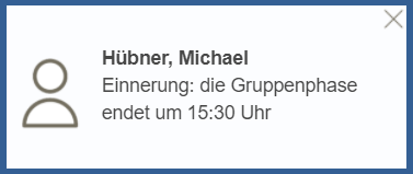 Visualisierung einer Nachricht an alle Teilnehmer