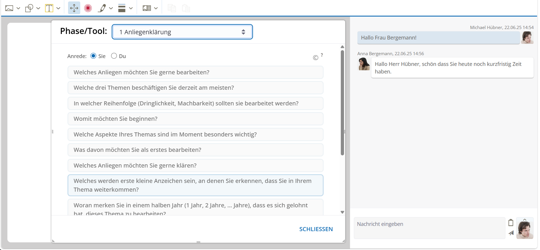 Das Tool Chat