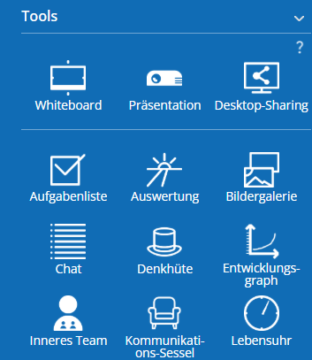 Schaltflächen zum Hinzufügen von Tools
